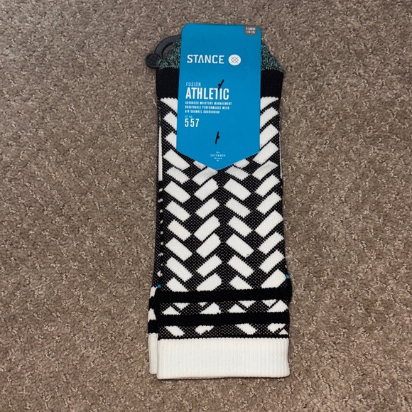 Stance Fusion Black and White Athletic Socks Men’s SZ XL (13-16) - Picture 1 of 6